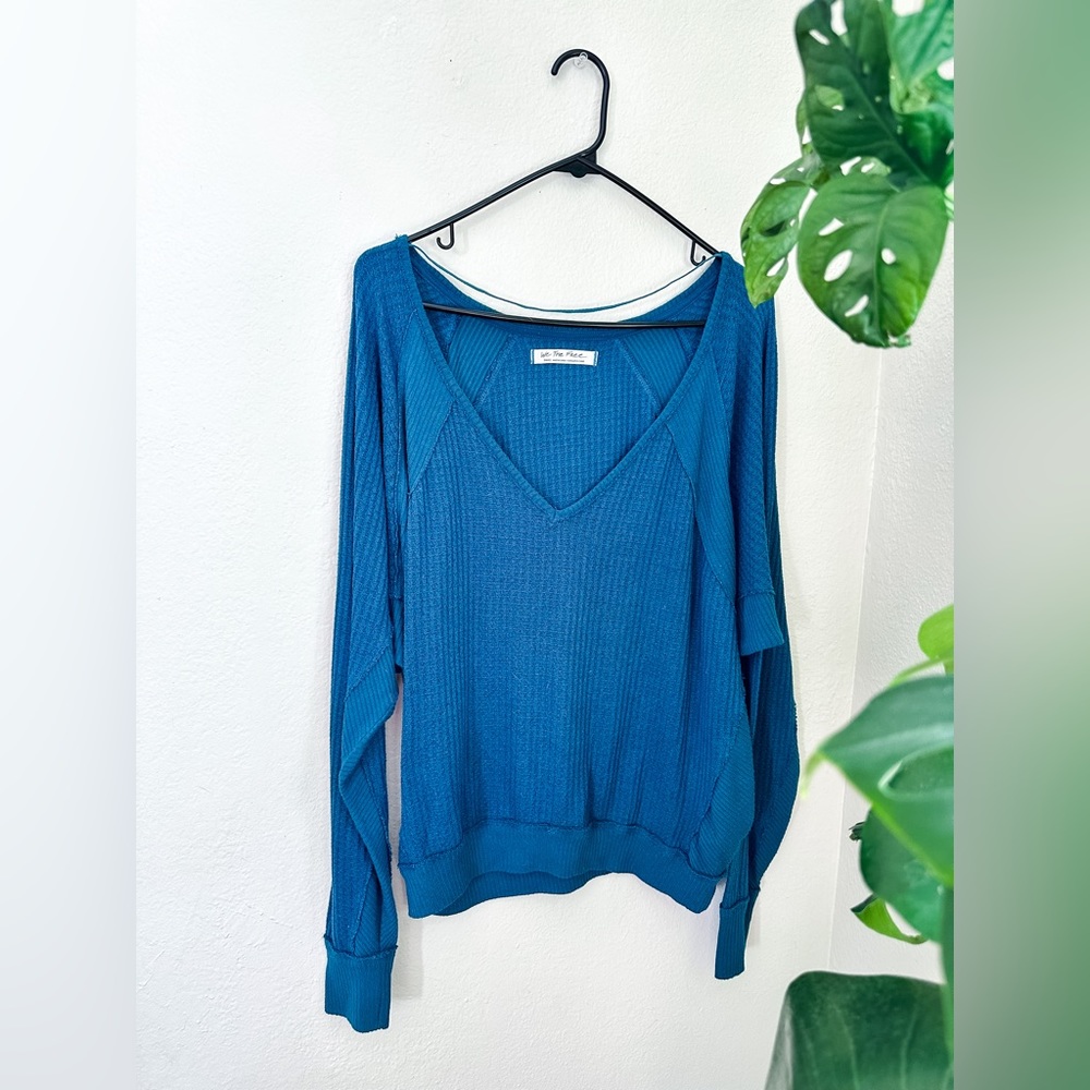 Free People Waffle Knit Sweater